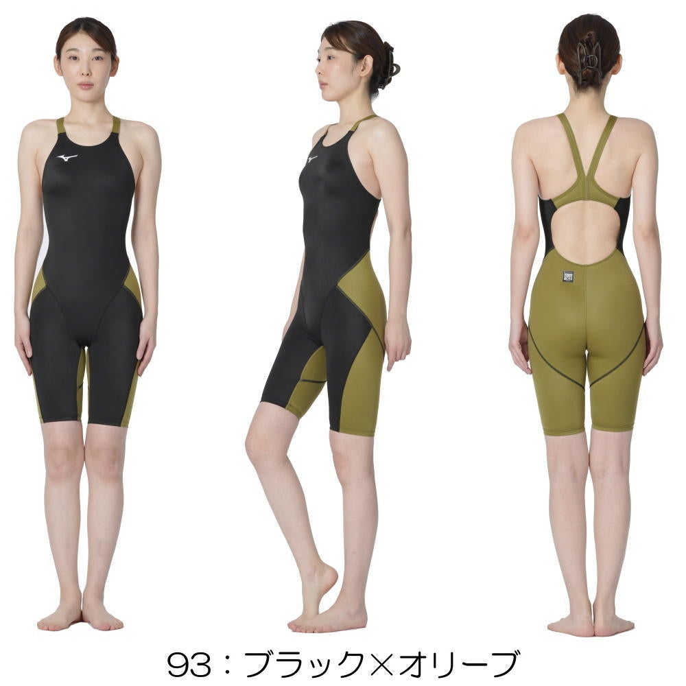 ミズノMIZUNO競泳水着レディースWA承認モデルGX・SONICSTREAMハーフスーツレースオープンバックオールインワンN2MGC720finaマークあり