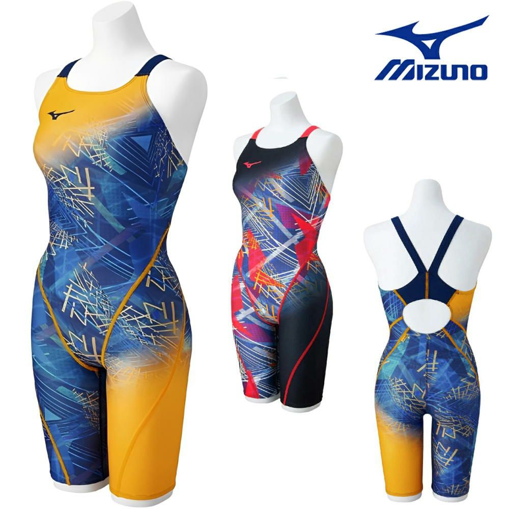ミズノMIZUNO競泳水着練習用水着レディースエクサースーツハーフスーツオールインワンU-Fit競泳練習水着2025年秋冬モデルN2MGC773