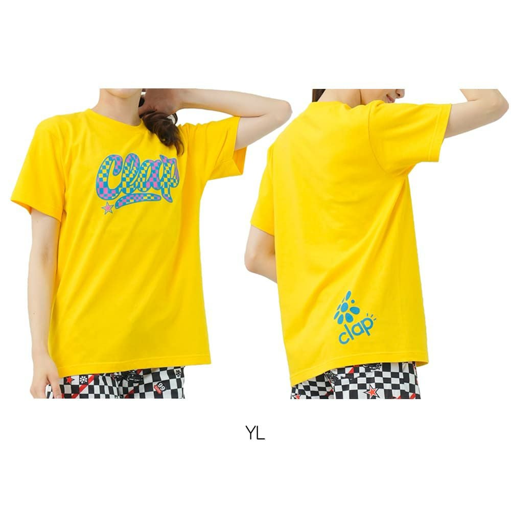 クラップCLAPチェッカークラップティーレディーススポーツアパレルトレーニングフィットネス女性CTS25064