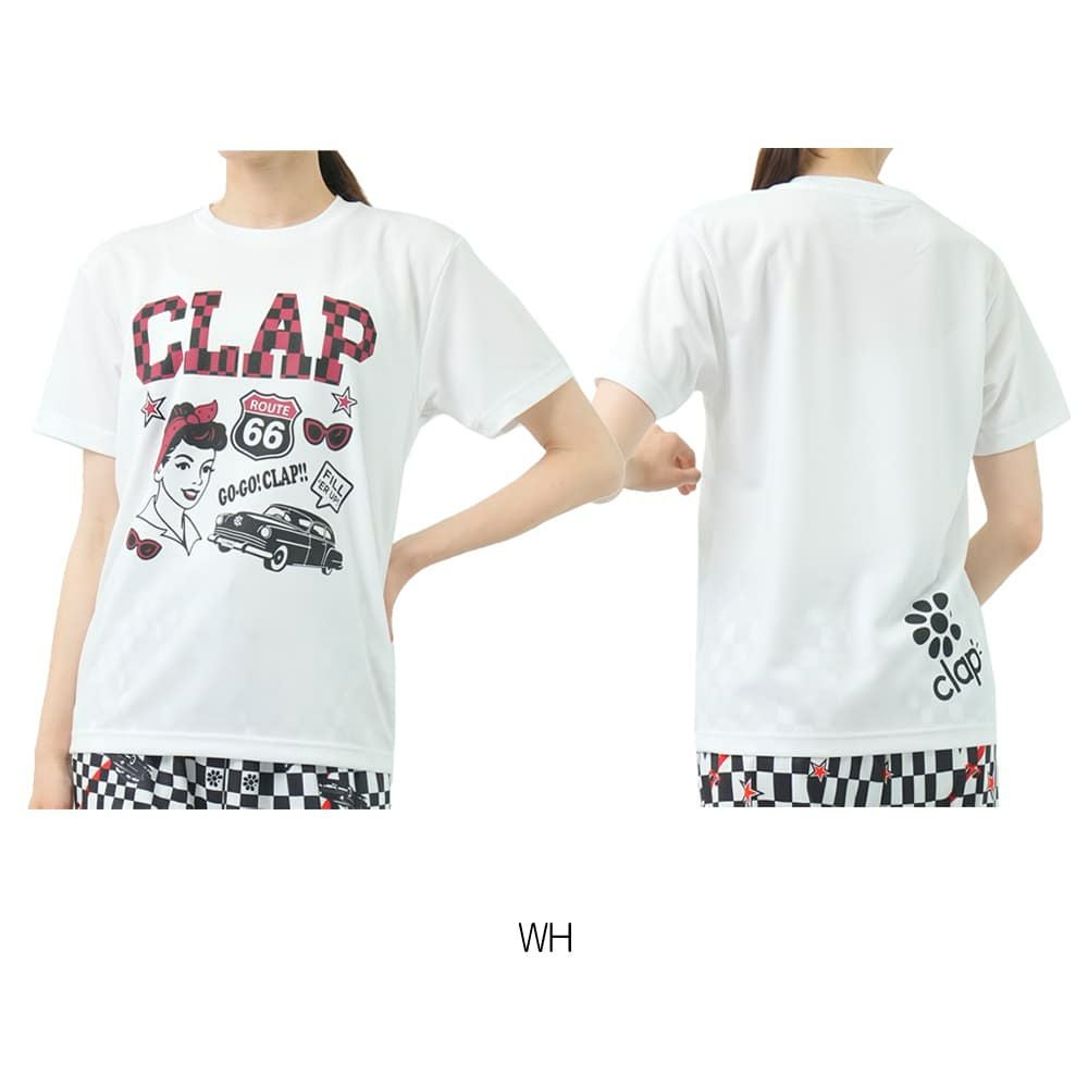 クラップCLAPヴィンテージクラップドライティーレディーススポーツアパレルトレーニングフィットネス女性CTS25066