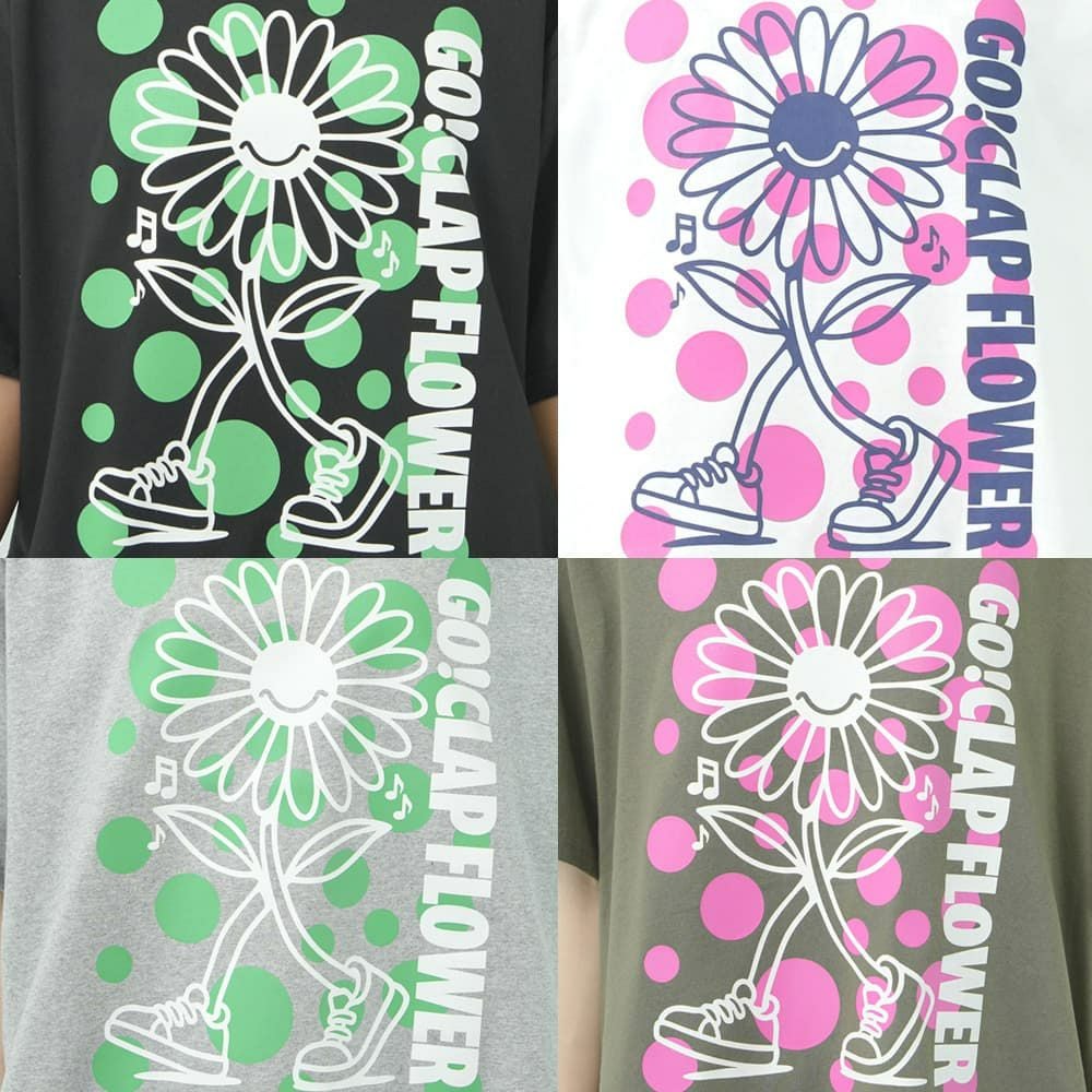 クラップCLAPクラップフラワービッグティーレディーススポーツアパレルトレーニングフィットネス女性CTS25067