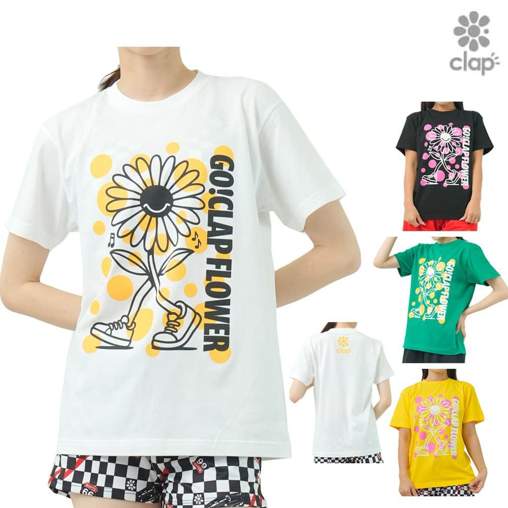 クラップCLAPクラップフラワーティーレディーススポーツアパレルトレーニングフィットネス女性CTS25068