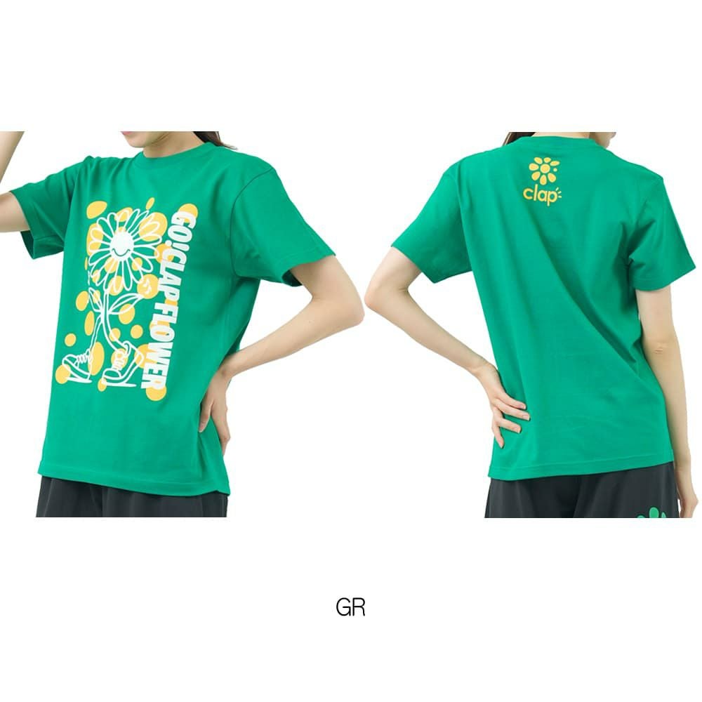クラップCLAPクラップフラワーティーレディーススポーツアパレルトレーニングフィットネス女性CTS25068