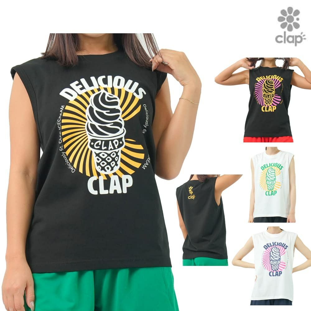 クラップCLAPクラップアイスクリームタンクレディーススポーツアパレルトレーニングフィットネス女性CTS25069