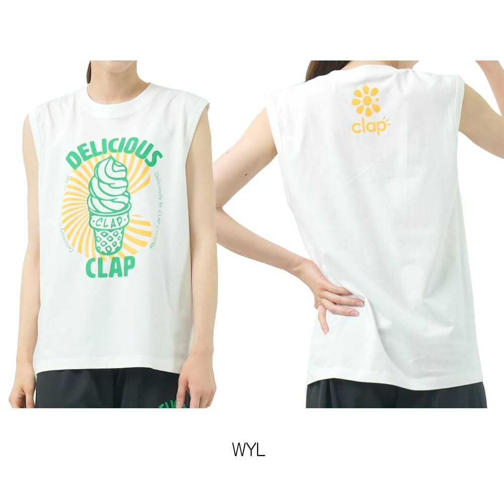 クラップCLAPクラップアイスクリームタンクレディーススポーツアパレルトレーニングフィットネス女性CTS25069