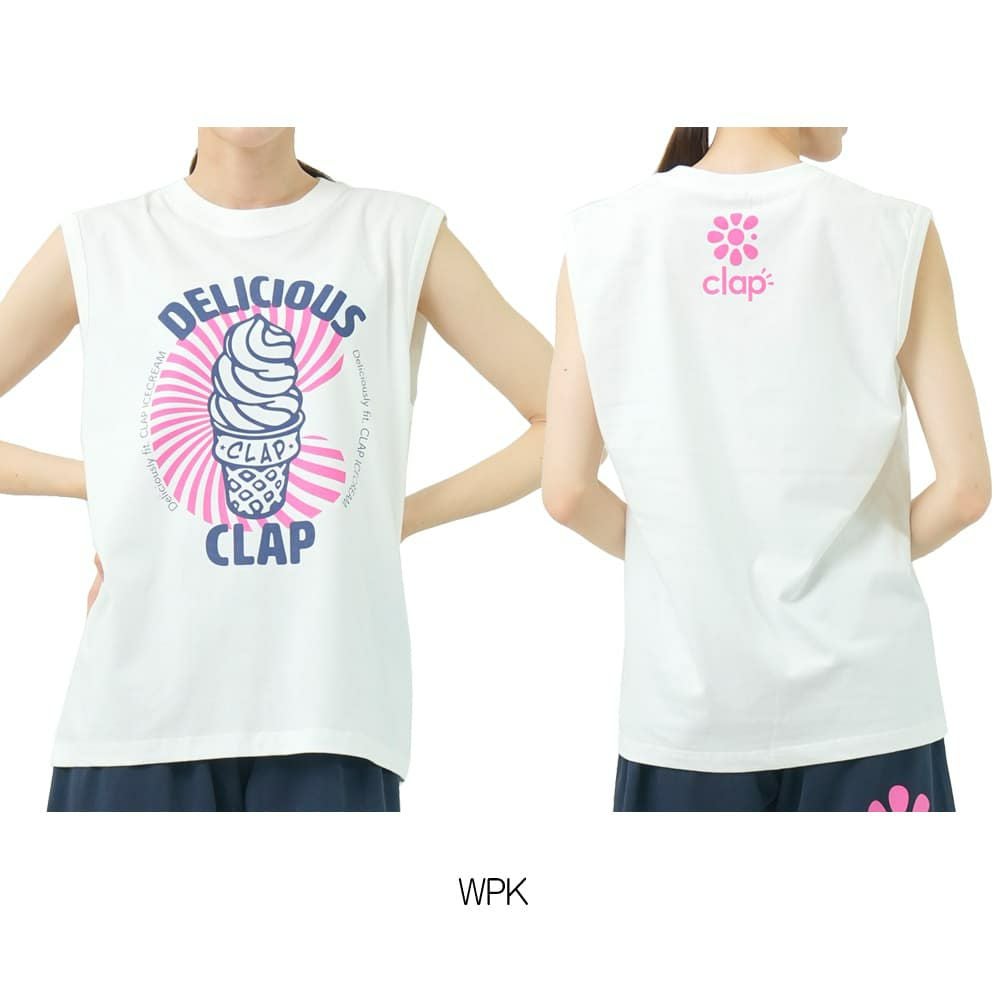 クラップCLAPクラップアイスクリームタンクレディーススポーツアパレルトレーニングフィットネス女性CTS25069