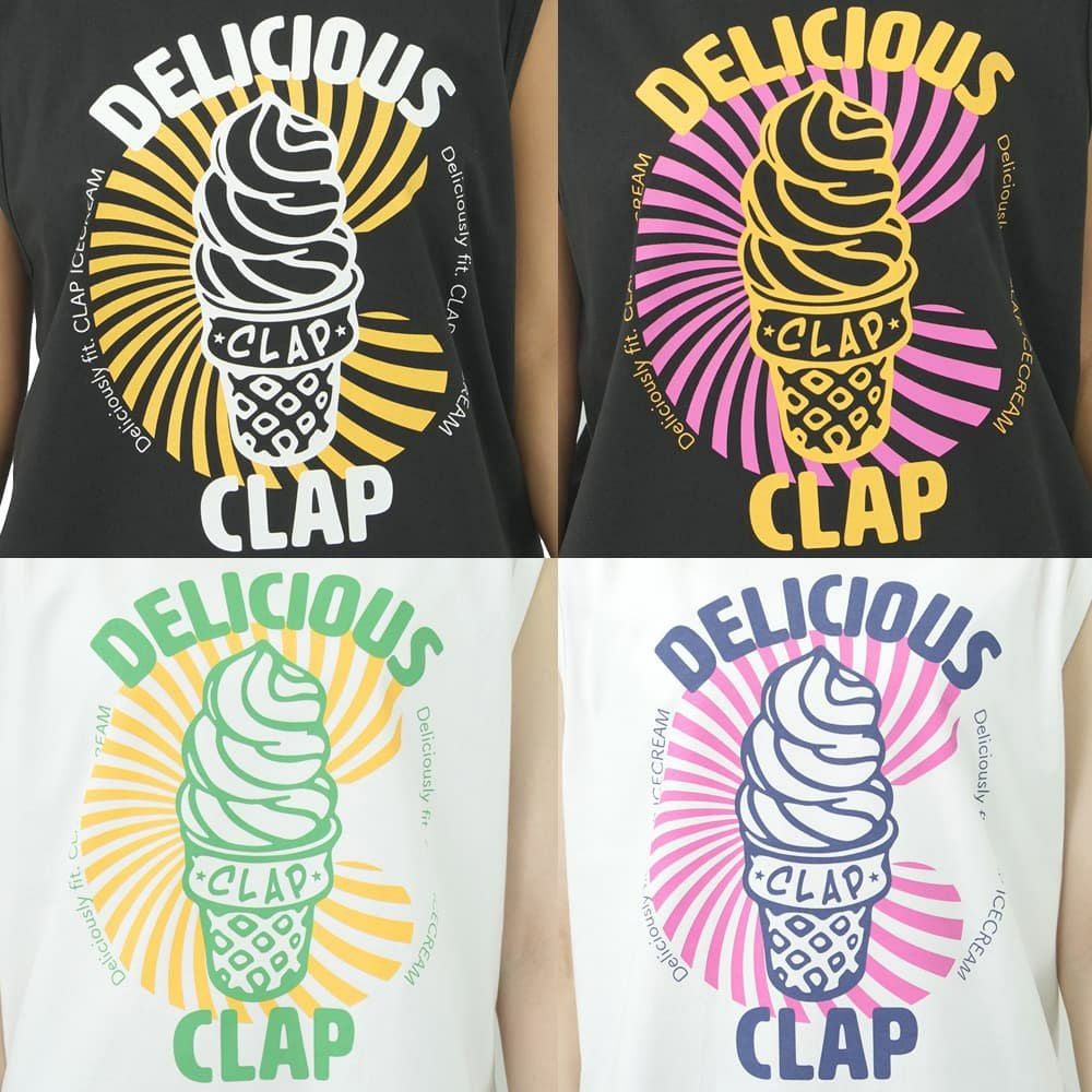 クラップCLAPクラップアイスクリームタンクレディーススポーツアパレルトレーニングフィットネス女性CTS25069