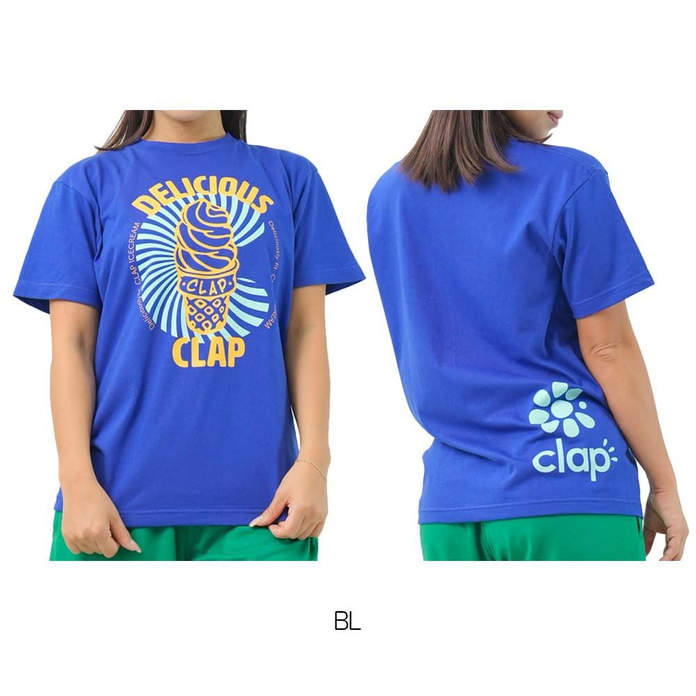 クラップCLAPクラップアイスクリームティーレディーススポーツアパレルトレーニングフィットネス女性CTS25070