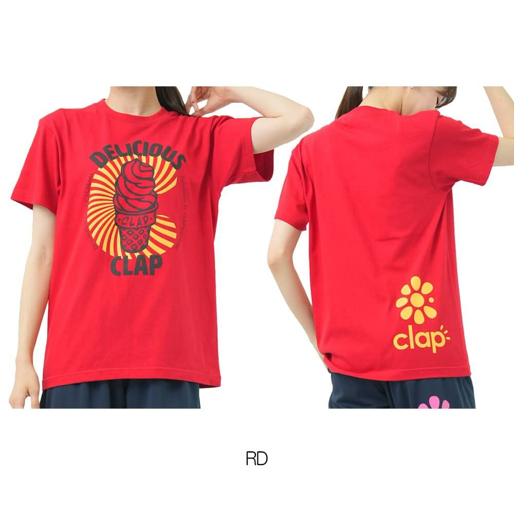 クラップCLAPクラップアイスクリームティーレディーススポーツアパレルトレーニングフィットネス女性CTS25070