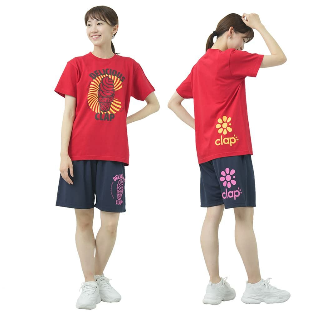 クラップCLAPクラップアイスクリームティーレディーススポーツアパレルトレーニングフィットネス女性CTS25070