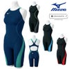 ミズノMIZUNO競泳水着レディースWA承認モデルGX・SONICSTREAMハーフスーツレースオープンバックここちUオールインワン2025年秋冬モデルN2MGC724finaマークあり