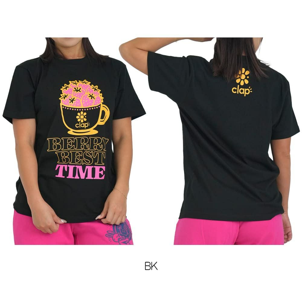 クラップCLAPクラップストロベリーティーレディーススポーツアパレルトレーニングフィットネス女性CTS25074