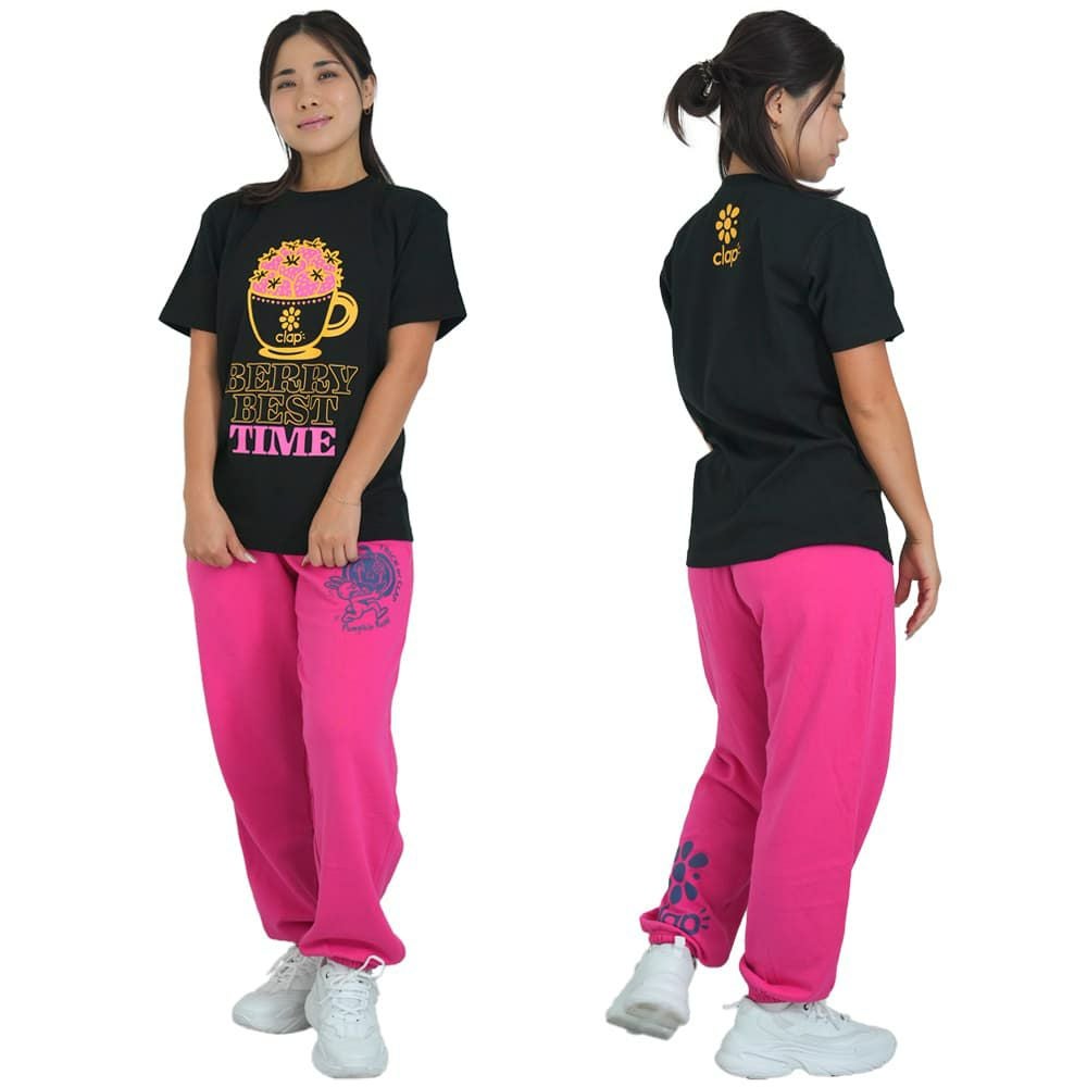 クラップCLAPクラップストロベリーティーレディーススポーツアパレルトレーニングフィットネス女性CTS25074