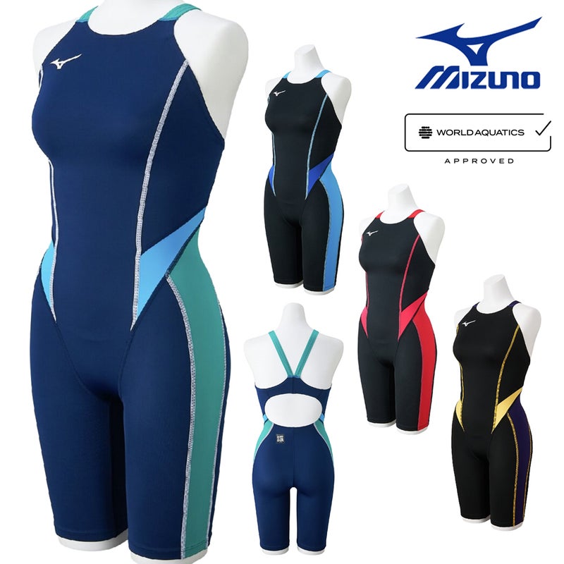 ミズノMIZUNO競泳水着レディースWA承認モデルGX・SONICSTREAMハーフスーツレースオープンバックオールインワン2025年秋冬モデルN2MGC725finaマークあり