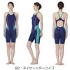 ミズノMIZUNO競泳水着レディースWA承認モデルGX・SONICSTREAMハーフスーツレースオープンバックオールインワン2025年秋冬モデルN2MGC725finaマークあり