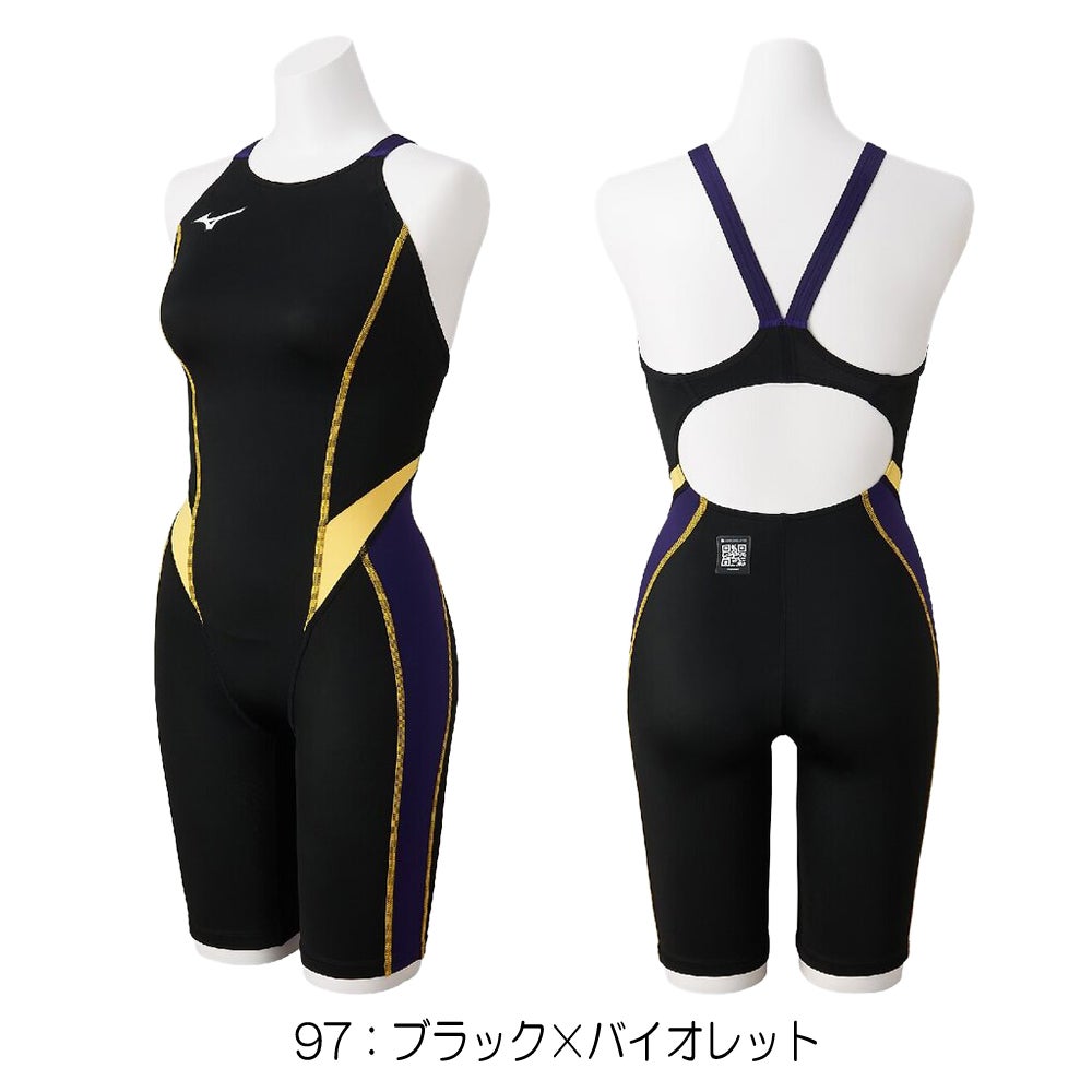 ミズノMIZUNO競泳水着レディースWA承認モデルGX・SONICSTREAMハーフスーツレースオープンバックオールインワン2025年秋冬モデルN2MGC725finaマークあり