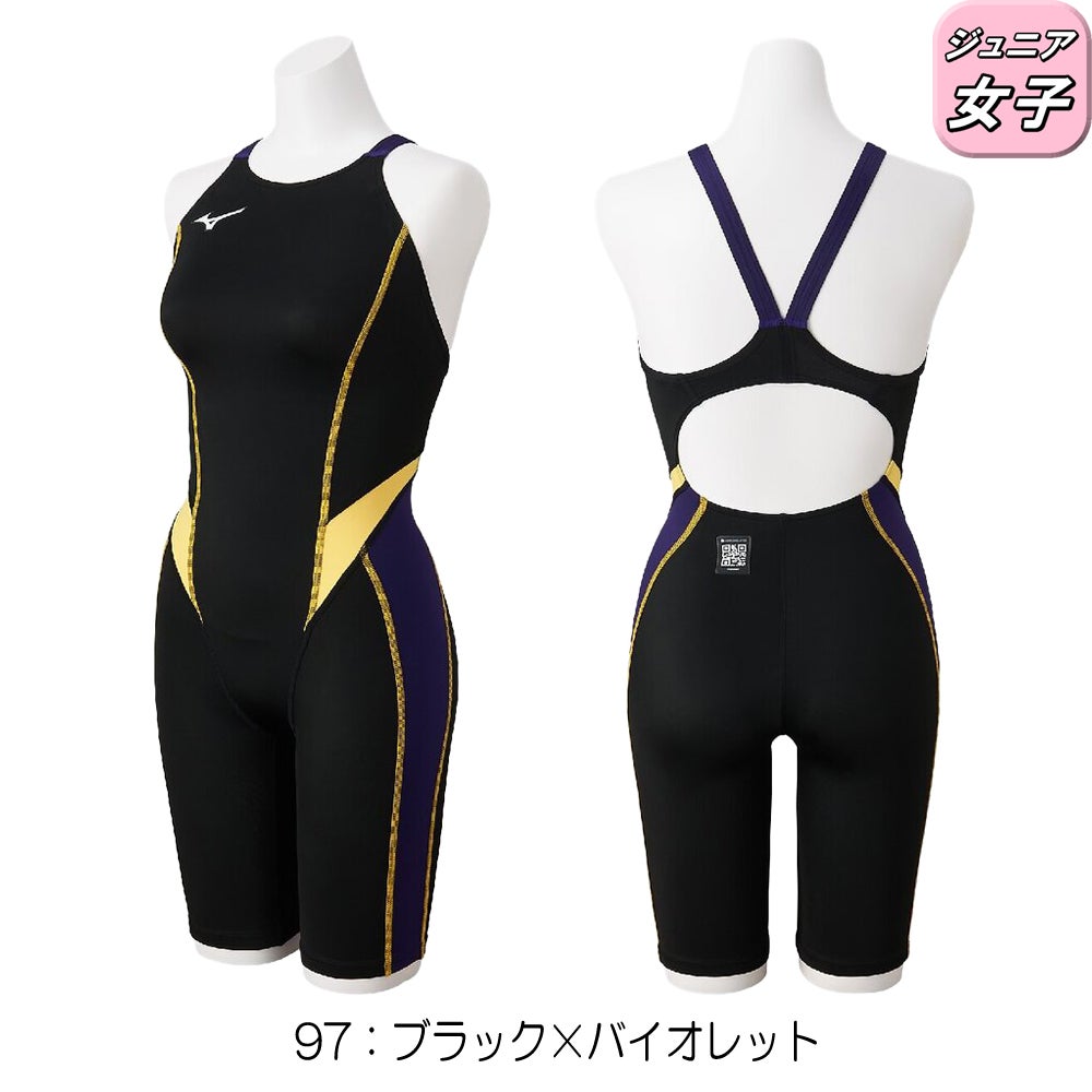 ミズノMIZUNO競泳水着ジュニア女子WA承認モデルGX・SONICSTREAMハーフスーツレースオープンバックオールインワン2025年秋冬モデルN2MGC925finaマークあり