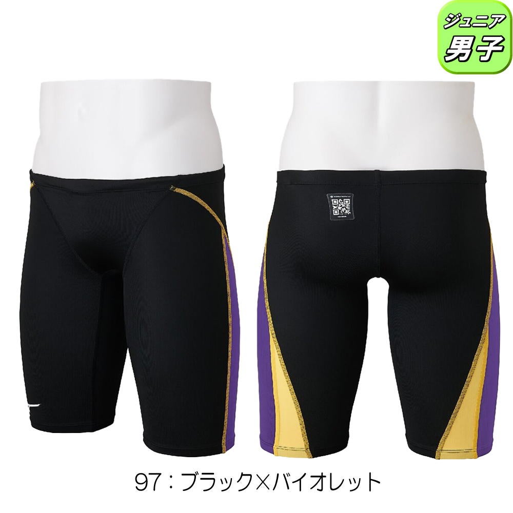 ミズノMIZUNO競泳水着ジュニア男子WA承認モデルGX・SONICSTREAMハーフスパッツ2025年秋冬モデルN2MBC926finaマークあり