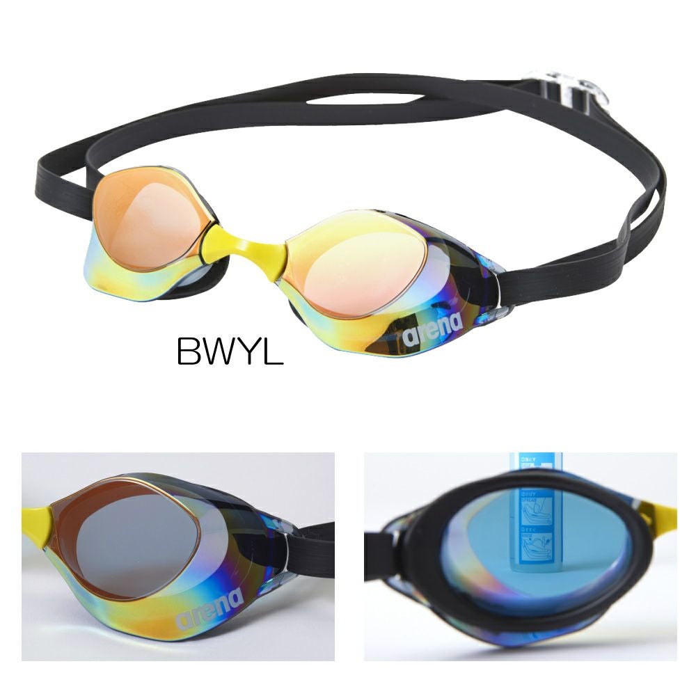 スイムゴーグルアリーナARENA水泳アクアフォーススイフトAレーシングゴーグルミラーレンズスワイプくもり止めWA承認AGL-O400MS