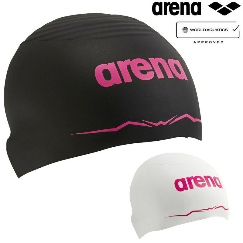 アリーナARENA水泳アクアフォースウェーブキャップレーシングシリコーンキャップソフトタイプWA承認モデルFINA承認競泳大会シリコンスイムキャップ水泳小物AS6SSC00UB