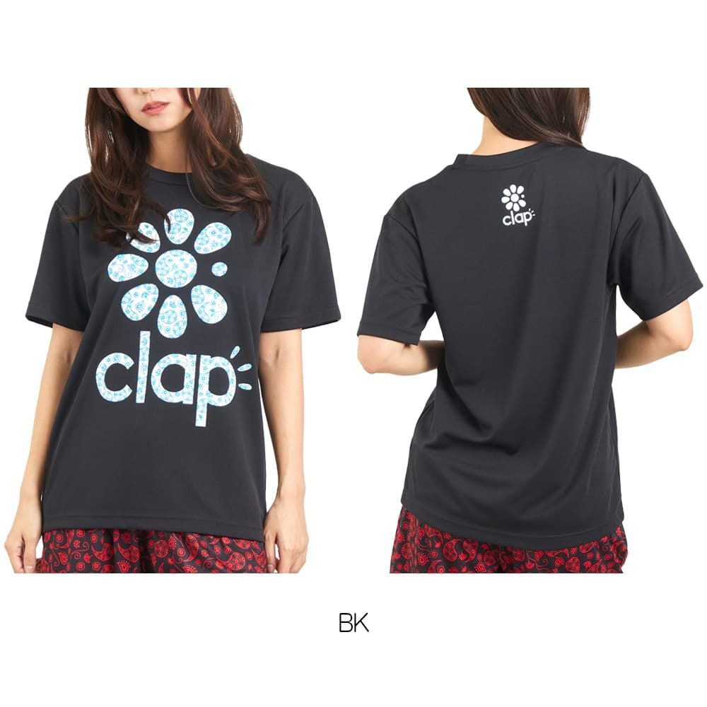 クラップCLAPペイズリークラップドライティーレディーススポーツアパレルトレーニングフィットネス女性CTS25078