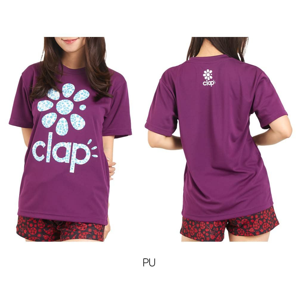 クラップCLAPペイズリークラップドライティーレディーススポーツアパレルトレーニングフィットネス女性CTS25078