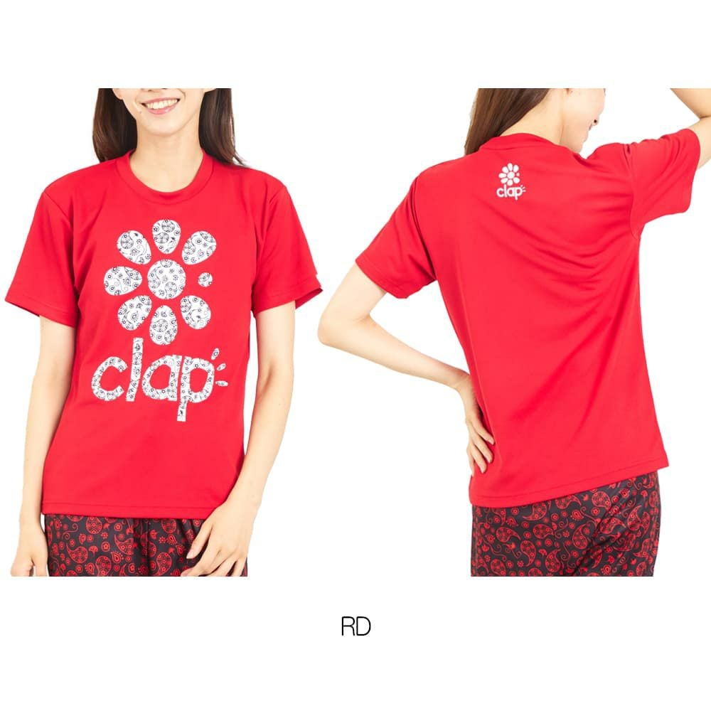 クラップCLAPペイズリークラップドライティーレディーススポーツアパレルトレーニングフィットネス女性CTS25078