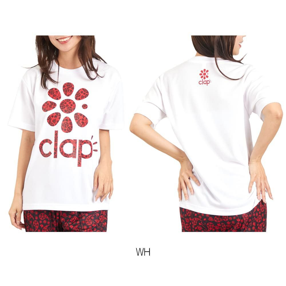 クラップCLAPペイズリークラップドライティーレディーススポーツアパレルトレーニングフィットネス女性CTS25078