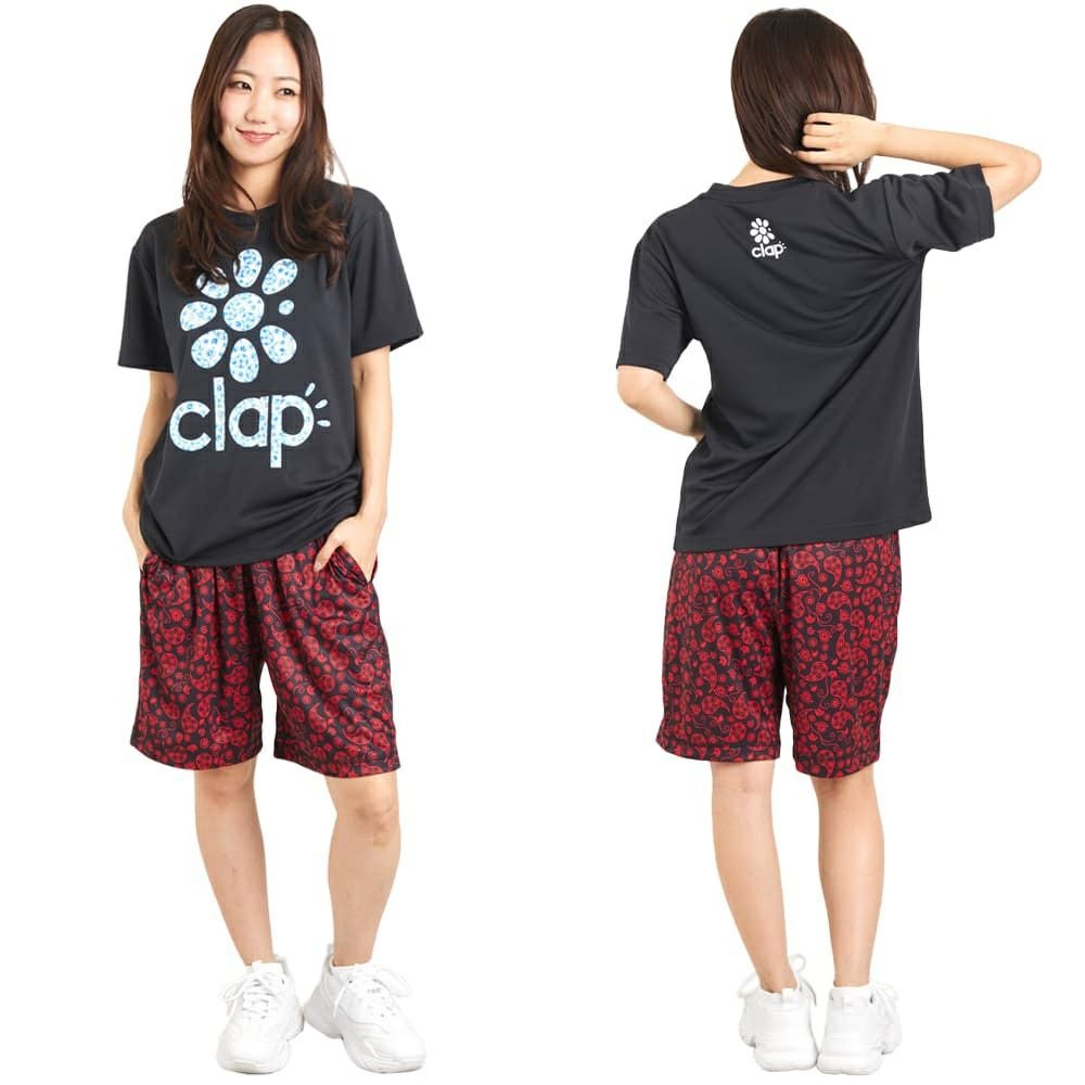 クラップCLAPペイズリークラップドライティーレディーススポーツアパレルトレーニングフィットネス女性CTS25078