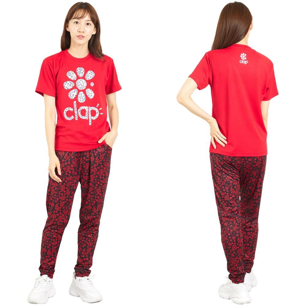 クラップCLAPペイズリークラップドライティーレディーススポーツアパレルトレーニングフィットネス女性CTS25078