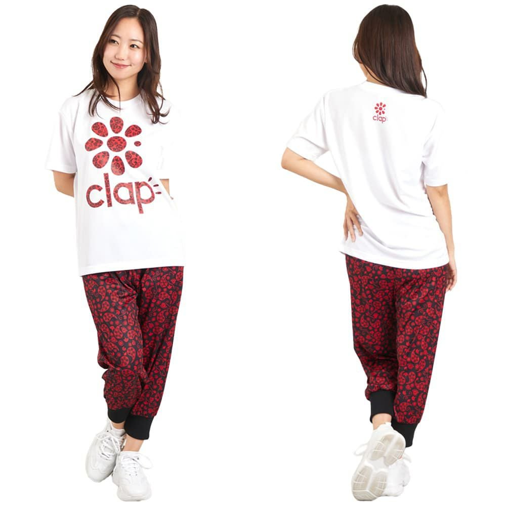 クラップCLAPペイズリークラップドライティーレディーススポーツアパレルトレーニングフィットネス女性CTS25078