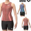 アリーナARENAフィットネス水着レディースフィットネスセパレーツカバーバックミドルレッグ差し込みパッドパッド付きモク2WayAS5SWF42L