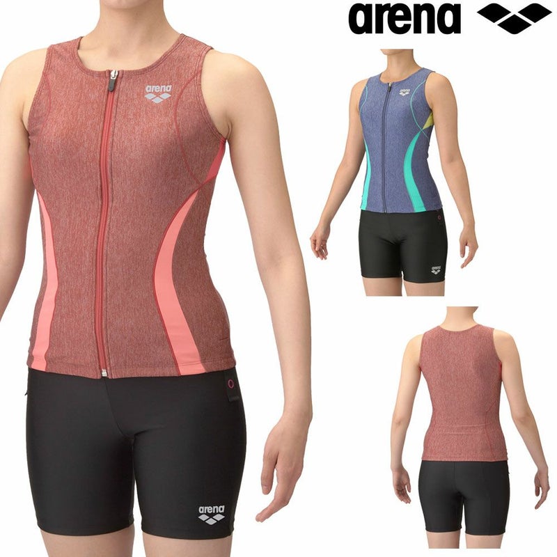 アリーナARENAフィットネス水着レディースフィットネスセパレーツカバーバックミドルレッグ差し込みパッドパッド付きモク2WayAS5SWF42L