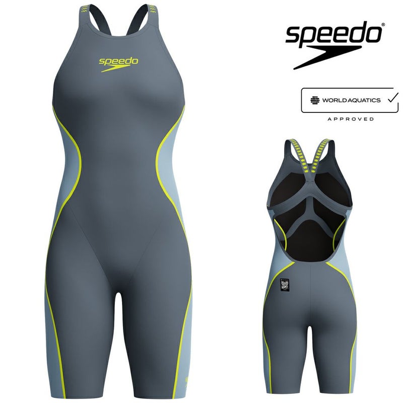スピードSPEEDO競泳水着レディースFASTSKINLZRPureIntent2.0ファストスキンレーザーピュアインテントウィメンズオープンバックニースキンWA承認モデル短距離向き高速水着SCW12401Ffinaマークあり