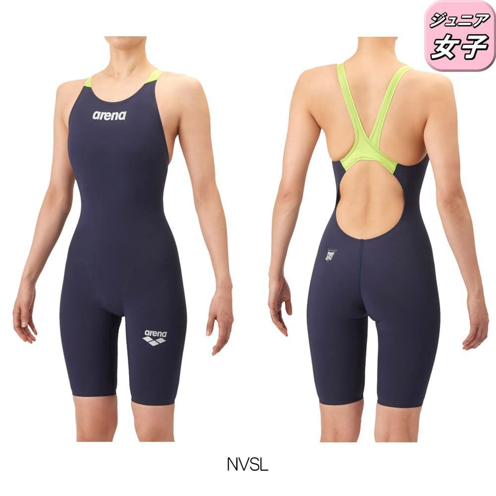 アリーナARENA競泳水着ジュニア女子WA承認モデルAQUAFORCEFUSION-ONEAQUAFORCEFILMONEレーシングワンピーススパッツオープンバックハーフレッグオールインワン2026年春夏モデルAS6SRC10Gfinaマークあり