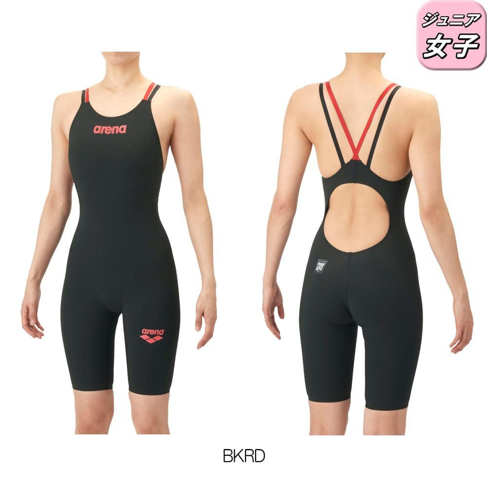 アリーナARENA競泳水着ジュニア女子WA承認モデルダブルストラップAQUAFORCEFUSION-ONEAQUAFORCEFILMONEレーシングワンピーススパッツオープンバックハーフレッグオールインワン2026年春夏モデルAS6SRC11Gfinaマークあり