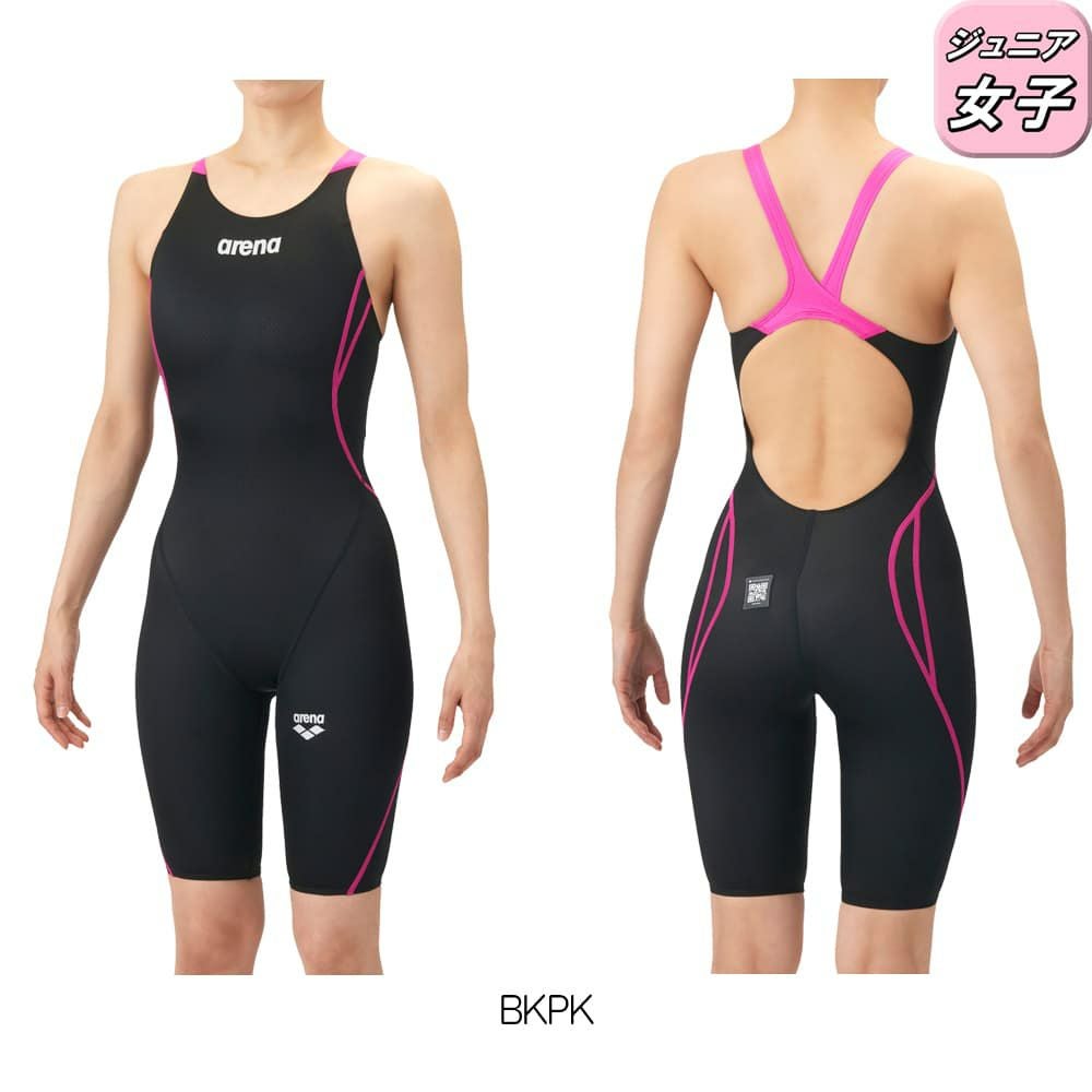 アリーナARENA競泳水着ジュニア女子WA承認モデルAQUAADVANCEDAQUAXTREMEレーシングワンピーススパッツオープンバックハーフレッグオールインワン2026年春夏モデルAS6SRC20Gfinaマークあり
