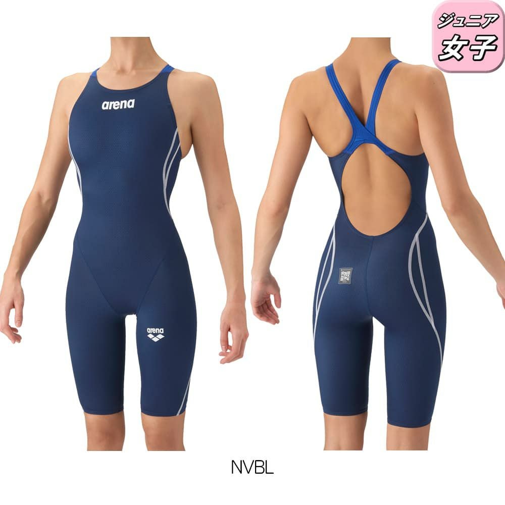 アリーナARENA競泳水着ジュニア女子WA承認モデルAQUAADVANCEDAQUAXTREMEレーシングワンピーススパッツオープンバックハーフレッグオールインワン2026年春夏モデルAS6SRC20Gfinaマークあり