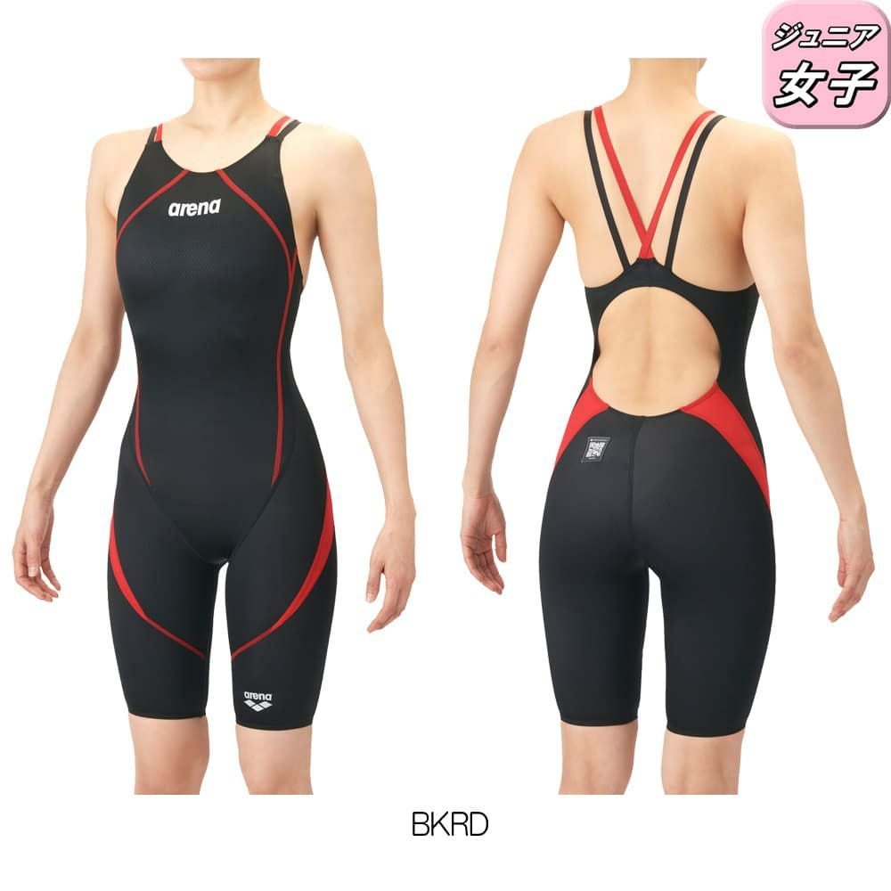 アリーナARENA競泳水着ジュニア女子WA承認モデルダブルストラップAQUAADVANCEDAQUAXTREMEレーシングワンピーススパッツオープンバックハーフレッグオールインワン2026年春夏モデルAS6SRC25Gfinaマークあり
