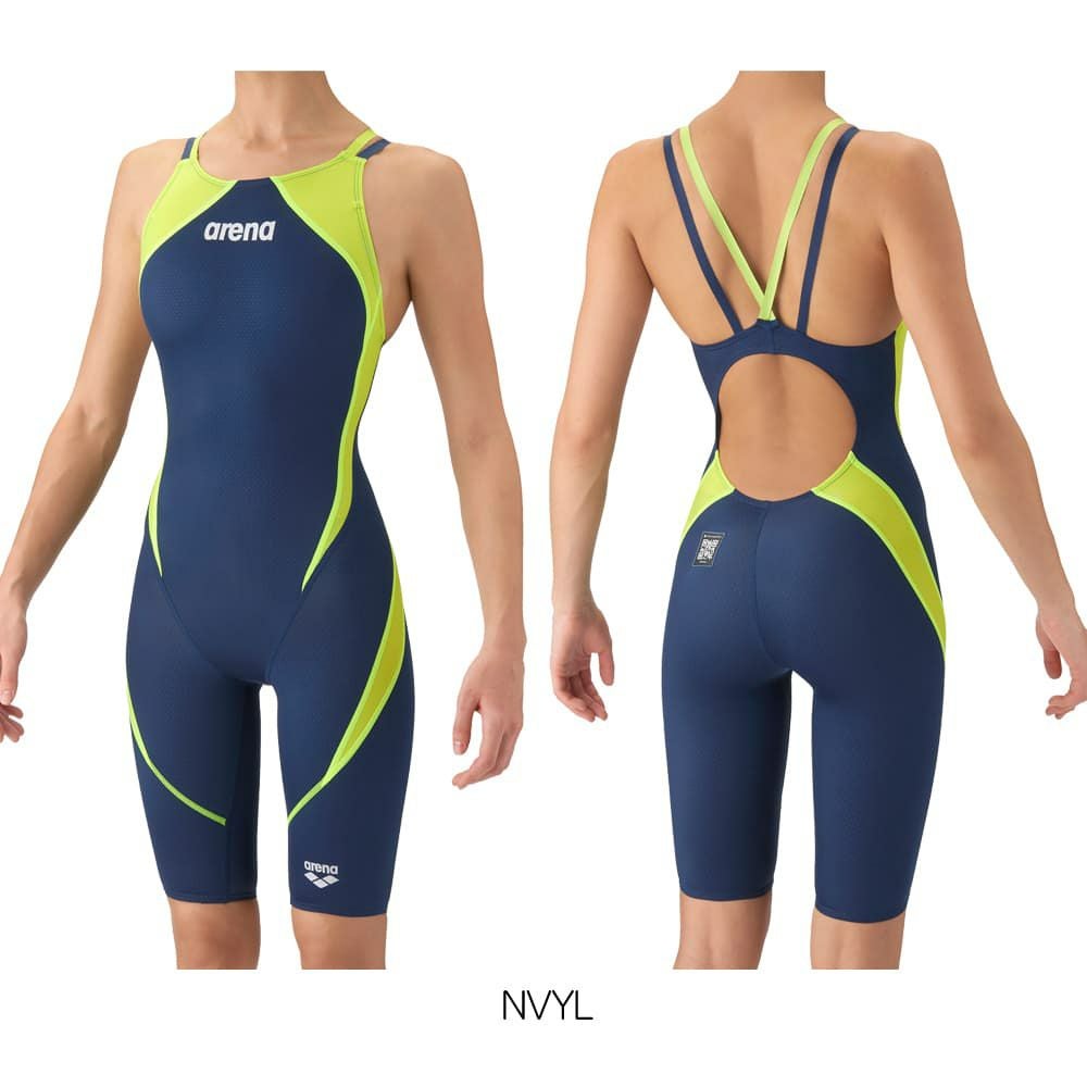 アリーナARENA競泳水着レディースWA承認モデルダブルストラップAQUAADVANCEDAQUAXTREMEレーシングワンピーススパッツオープンバックハーフレッグオールインワン2026年春夏モデルAS6SRC25Lfinaマークあり
