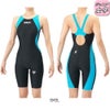アリーナARENA競泳水着ジュニア女子WA承認モデルECOAQUARACINGECOAQUASTRIPE-Dレーシングワンピーススパッツオープンバックハーフレッグオールインワン2026年春夏モデルAS6SRC50Gfinaマークあり
