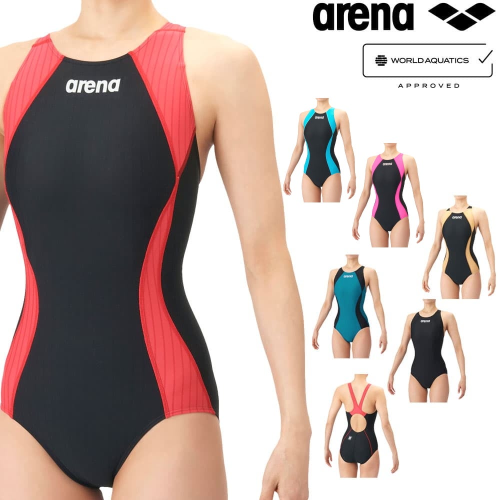 アリーナARENA競泳水着レディースWA承認モデルECOAQUARACINGECOAQUASTRIPE-Dレーシングワンピースオープンバック2026年春夏モデルAS6SRC52Lfinaマークあり