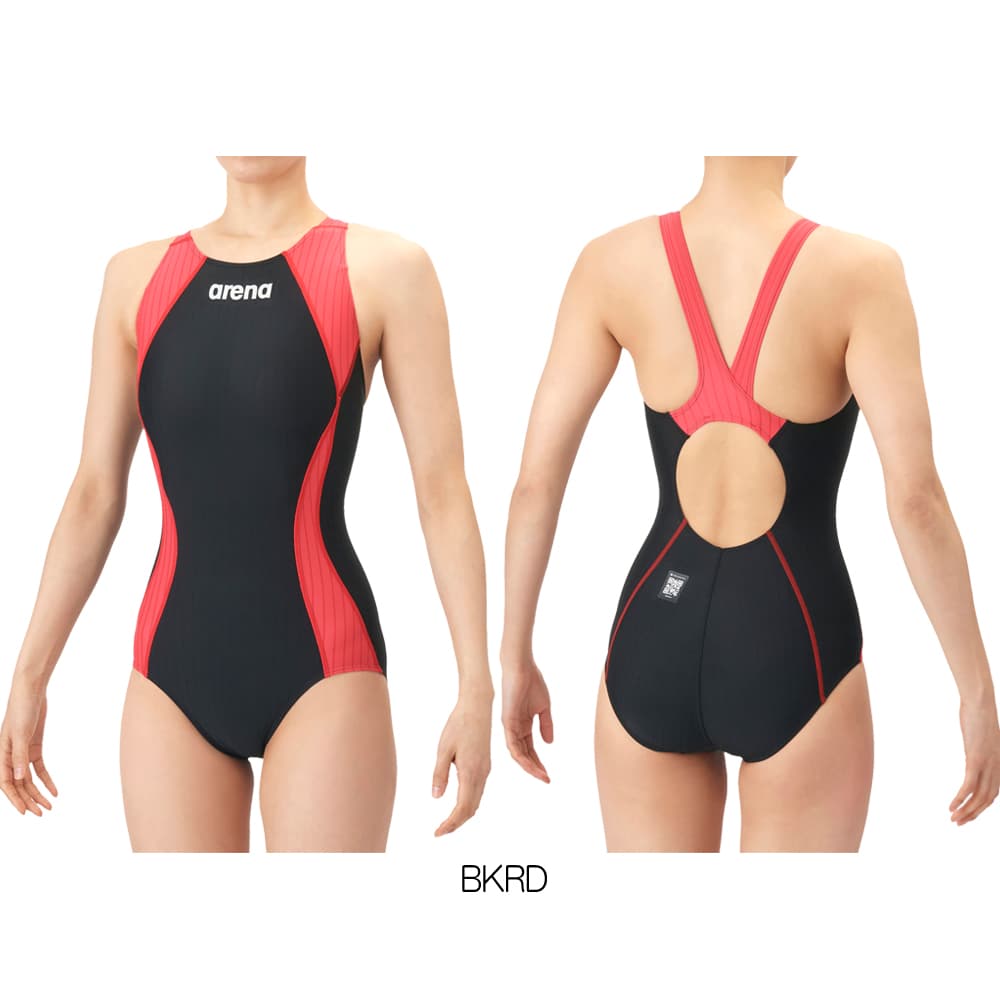 アリーナARENA競泳水着レディースWA承認モデルECOAQUARACINGECOAQUASTRIPE-Dレーシングワンピースオープンバック2026年春夏モデルAS6SRC52Lfinaマークあり