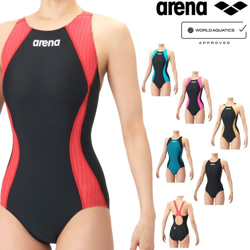 アリーナARENA競泳水着レディースWA承認モデルECOAQUARACINGECOAQUASTRIPE-Dレーシングワンピースオープンバック2026年春夏モデルAS6SRC53Lfinaマークあり