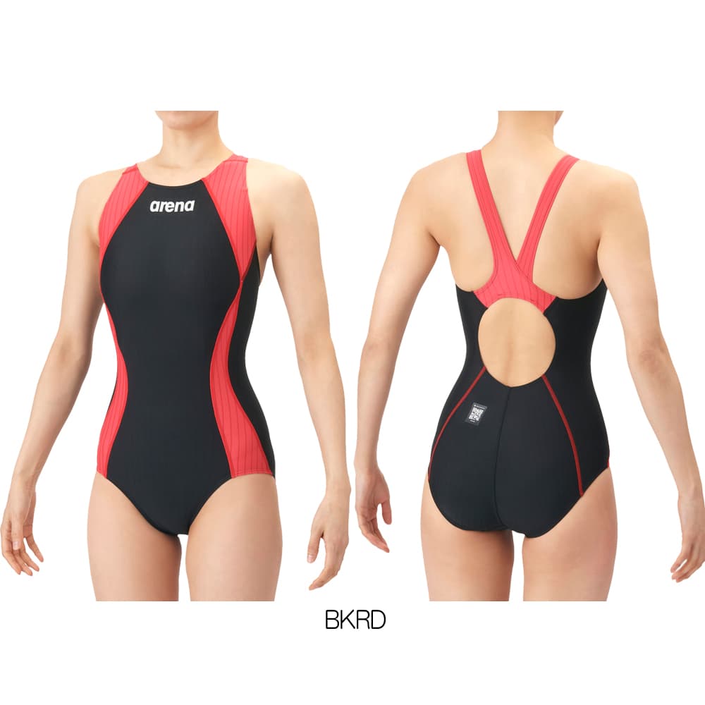 アリーナARENA競泳水着レディースWA承認モデルECOAQUARACINGECOAQUASTRIPE-Dレーシングワンピースオープンバック2026年春夏モデルAS6SRC53Lfinaマークあり