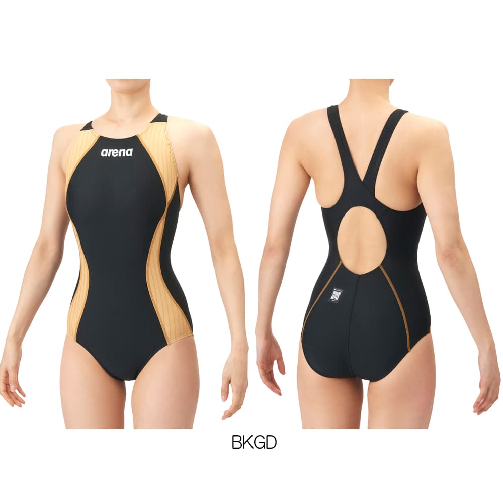アリーナARENA競泳水着レディースWA承認モデルECOAQUARACINGECOAQUASTRIPE-Dレーシングワンピースオープンバック2026年春夏モデルAS6SRC53Lfinaマークあり