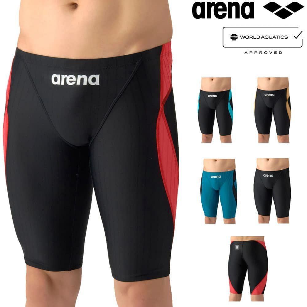アリーナARENA競泳水着メンズWA承認モデルECOAQUARACINGECOAQUASTRIPE-Dレーシングスパッツハーフレッグ2026年春夏モデルAS6SRC54Mfinaマークあり