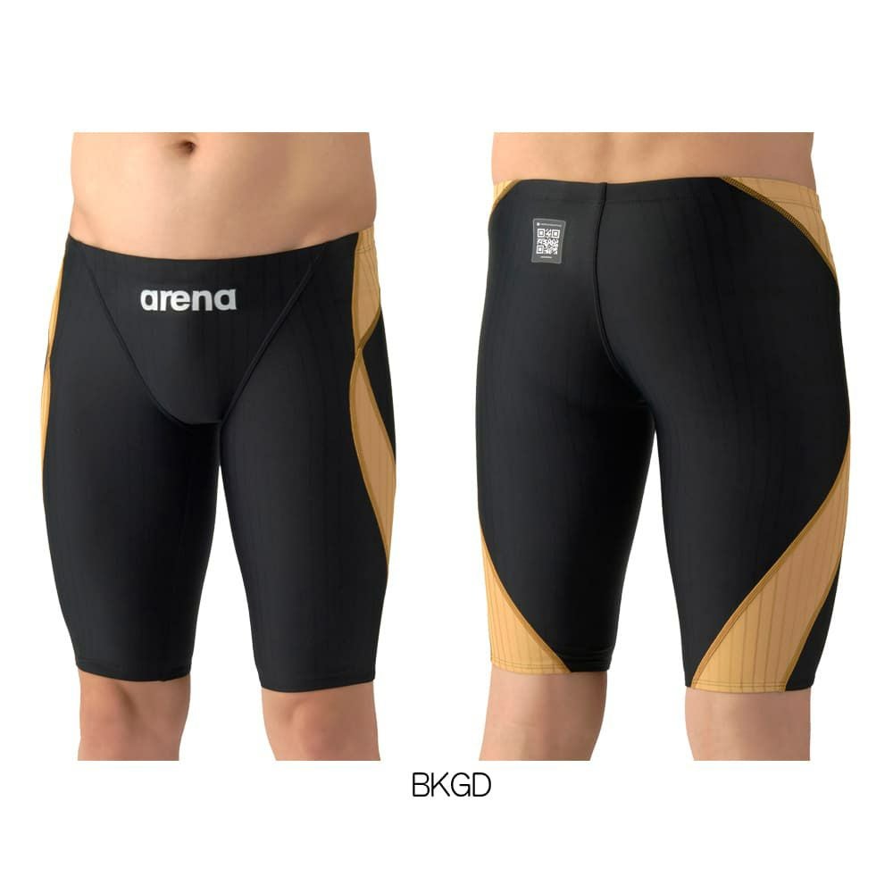 アリーナARENA競泳水着メンズWA承認モデルECOAQUARACINGECOAQUASTRIPE-Dレーシングスパッツハーフレッグ2026年春夏モデルAS6SRC55Mfinaマークあり