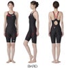 アリーナARENA競泳水着レディースWA承認モデルダブルストラップECOAQUARACINGECOAQUASTRIPE-DレーシングワンピーススパッツオープンバックハーフレッグオールインワンAS6SRC56Lfinaマークあり