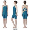 アリーナARENA競泳水着レディースWA承認モデルダブルストラップECOAQUARACINGECOAQUASTRIPE-DレーシングワンピーススパッツオープンバックハーフレッグオールインワンAS6SRC56Lfinaマークあり